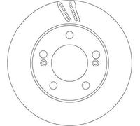 2x Disque de frein ventilé DF6878S TRW pour SSANGYONG KYRON ACTYON I