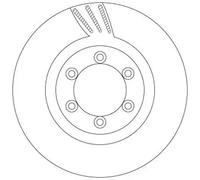 2x Disque de frein ventilé DF6881 TRW pour SSANGYONG REXTON / REXTON II