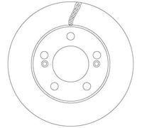 2 x TRW DF6888 Disque de frein pour SSANGYONG