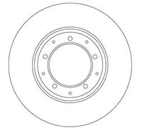 2x Disque de frein ventilé DF6905 TRW pour LAND ROVER DEFENDER Pick Up