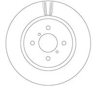 2x Disque de frein ventilé DF6912 TRW pour SUZUKI SWIFT IV