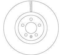 2x Disque de frein ventilé DF6983S TRW pour VW POLO VI