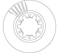 2x Disque de frein ventilé DF7237 TRW pour FORD MAZDA