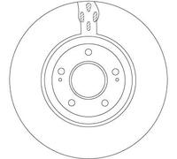 2x Disque de frein ventilé DF7302S TRW pour MITSUBISHI LANCER VII