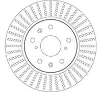TRW Disque de frein DF7398 avant ventilé 1 pièce