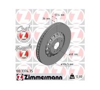 ZIMMERMANN 100.3374.75 Disque de frein