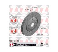 2x Disque de frein ZIMMERMANN 100.3382.70 convient pour VAG