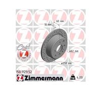 2x Disque de frein ZIMMERMANN 150.1129.52 convient pour BMW