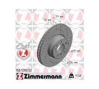 2x Disque de frein ZIMMERMANN 150.1280.52 convient pour BMW