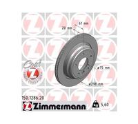 2x Disque de frein ZIMMERMANN 150.1286.20 convient pour BMW