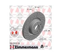ZIMMERMANN Disque de frein 150.2922.20 ventilé de l'intérieur pour BMW