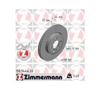 2x Disque de frein ZIMMERMANN 150.3444.20 convient pour BMW MINI