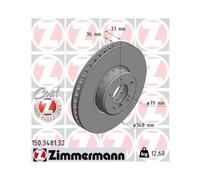 ZIMMERMANN 150.3481.32 Disque de frein