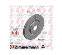 ZIMMERMANN 200.2522.20 Disque de frein
