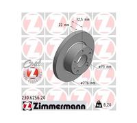 2x Disque de frein ZIMMERMANN 230.6256.20 convient pour IVECO