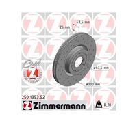 Disque de frein ZIMMERMANN 250.1353.52