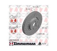 2x Disque de frein ZIMMERMANN 400.5503.70 convient pour MERCEDES-BENZ