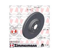 2x Disque de frein ZIMMERMANN 400.5555.52 convient pour MERCEDES-BENZ