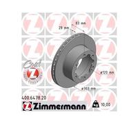 ZIMMERMANN 400.6478.20 Disque de frein