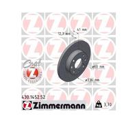 2x Disque de frein ZIMMERMANN 430.1452.52 convient pour OPEL GENERAL MOTORS