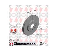 ZIMMERMANN 430.1483.20 Disque de frein