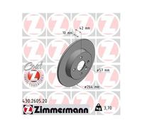 ZIMMERMANN 430.2605.20 Disque de frein
