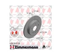 2x Disque de frein ZIMMERMANN 430.2617.20 convient pour OPEL SAAB