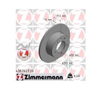 Disque de frein ZIMMERMANN 430.2627.20