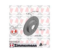 2x Disque de frein ZIMMERMANN 540.5306.20 convient pour SUZUKI