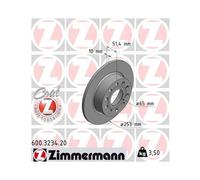ZIMMERMANN 600.3234.20 Disque de frein