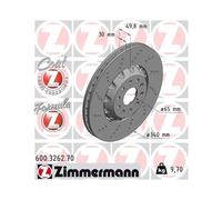 Otto Zimmermann Disque de frein 600.3262.70 – Convient pour VAG – 2x