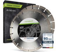 2x Disque diamant 230 mm pour Pierre, Béton, brique etc. - Disques à tronçonner diamantés pour un usage professionnel continu | rendech® Qualité