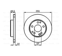 2x Disque Frein Avant 2948 Ventilé Aéré Internement pour Mercedes Cabriolet A124