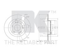 2x Disques de Frein Arrière Ø282 MM Plein Recouvert pour Honda Civic X Hayon