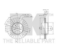 NK 2X Disque De Frein Ø255Mm Ventilé Pour Toyota Carina II 2.0 GLI 1.6 204536