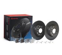2x Disques + plaquettes plein KT 08 079 BREMBO pour AUDI CUPRA SEAT SKODA VW