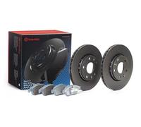 2x Disques + plaquettes ventilé de l'intérieur KT 08 039 BREMBO pour NISSAN
