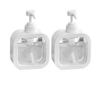 2X Distributeur de Savon Vide, 500ml Distributeur Savon et Liquide Vaisselle Rechargeable, Bouteille de Savon Lotion, Flacon à Pompe Vide Plastique pour Lotion Shampoing pour Cuisine Salle de Bain