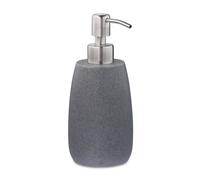 2x Distributeurs de savon à main avec pompe en acier inoxydable, gris, set