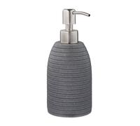 2x Distributeurs de savon à pompe 300 ml gris, lot de 2