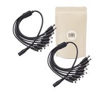 2X Doubleur séparateur rallonge 8 Voies vipère Cable 12v DC 5,5 x 2,1 mm Extension 30cm caméra Alimentation sécurité