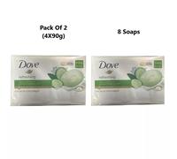 2X DOVE Savon Crème Rafraîchissant 4 X 90G (8 Savons)