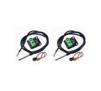 2X DS18B20 Kit de Module de Capteur de Température Étanche 100 cm Câble de Capteur Numérique Adaptateur de Borne de Sonde pour