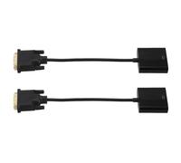 2X DVI Vers VGA Cable Adaptateur 1080P DVI-D Vers VGA 24 Cable + 1 25 Broches DVI Male Vers 15 Broches VGA Convertisseur Video Femelle pour Affichage