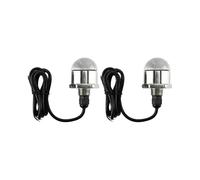 2X Éclairage LED Sous- en Acier Inoxydable 12 V 9 LED pour Bouchon de Vidange M12 X 1,25, Feu de Navigation Bleu