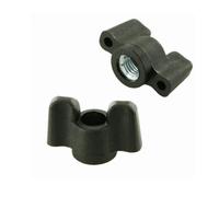 cyclingcolors 2x écrous papillon à oreilles plastique insert acier M4 M5 M6 ailette manette levier (M5)