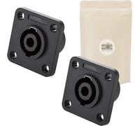 2X Embase Prise Type speakon NL4 avec 4 Broches Femelle Femelle a Visser Caisson Flight Case