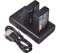 2X en-EL9 Rechange Batterie + Dual USB Charger avec écran LCD Compatible pour Nikon ENEL9 EN-EL9A et Nikon D40 D40x D60 D3000 D5000 Digital Caméra