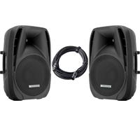 2x Enceinte Haut-parleur Active Portable PA 15'' MP3 SD Bluetooth Reglable 700W