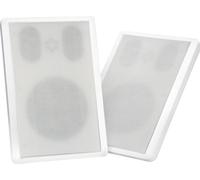 2x Enceintes Haut-Parleurs Home Cinema Installation Mur Passive 60W Blanc Set
